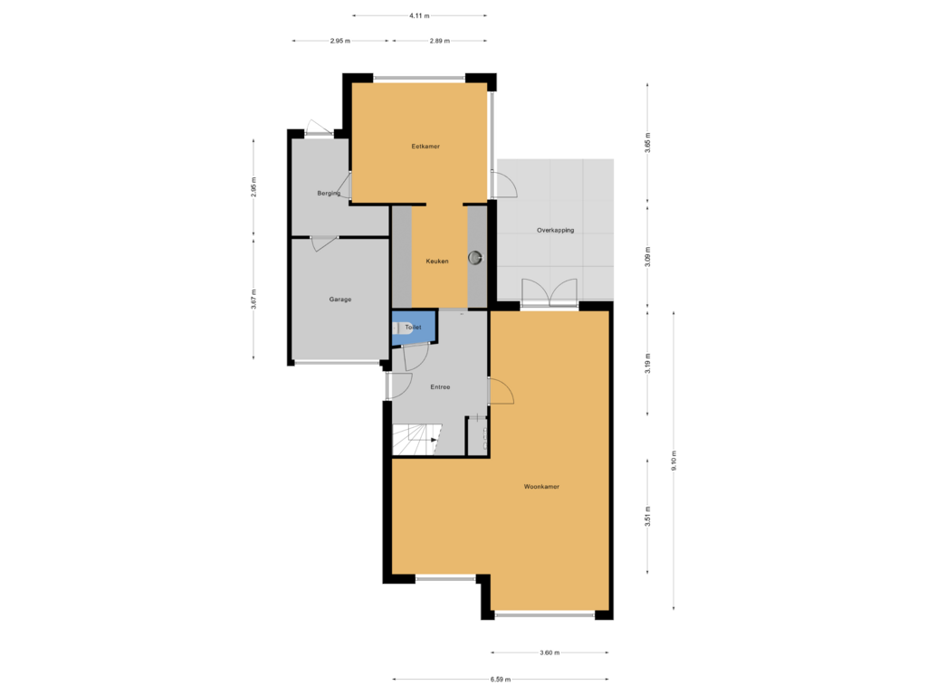 Bekijk plattegrond van Begane grond van Vincent van Goghlaan 29