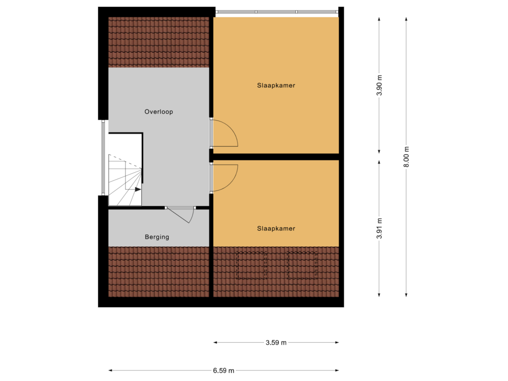 Bekijk plattegrond van Tweede verdieping van Vincent van Goghlaan 29