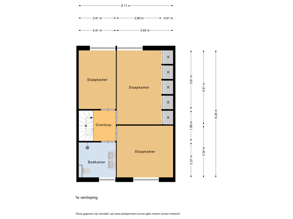 Bekijk plattegrond van 1e verdieping van Woldeveld 10