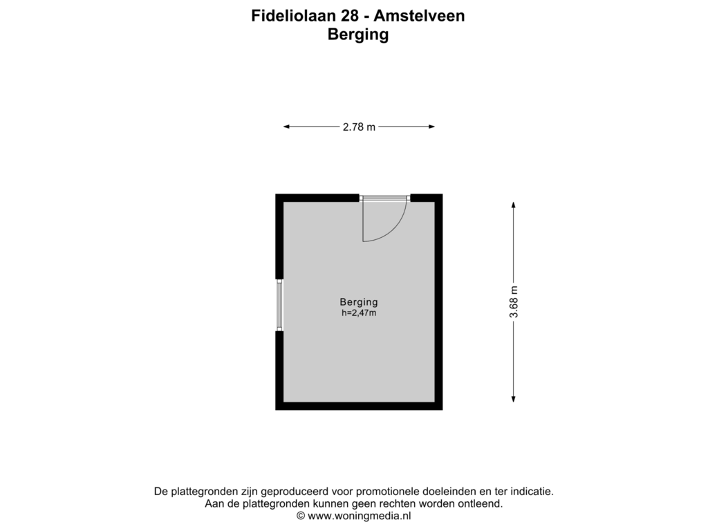 Bekijk plattegrond van Berging van Fideliolaan 28