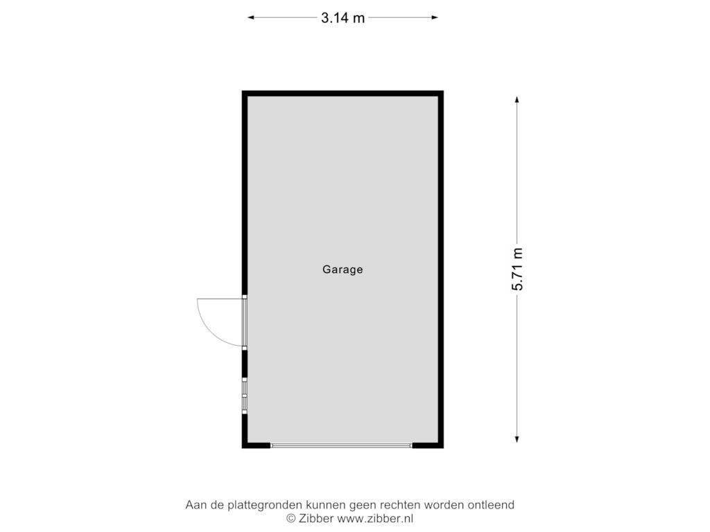 Bekijk plattegrond van Garage van Rozenstraat 29