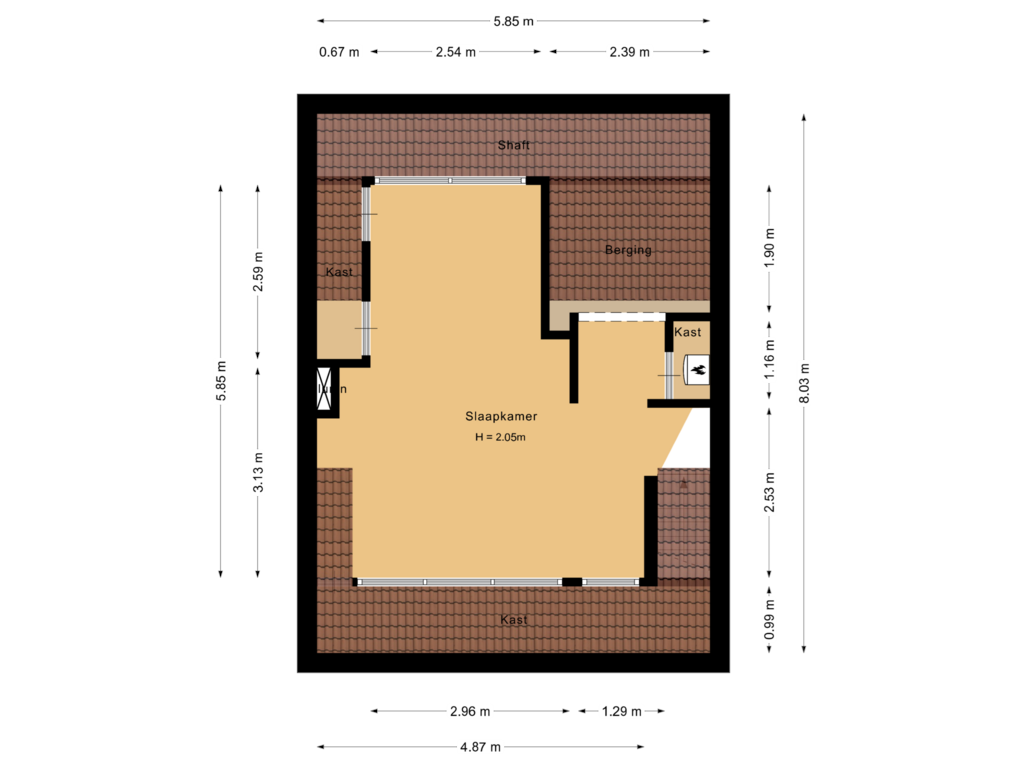 View floorplan of Tweede verdieping of Sir Winston Churchillln 392