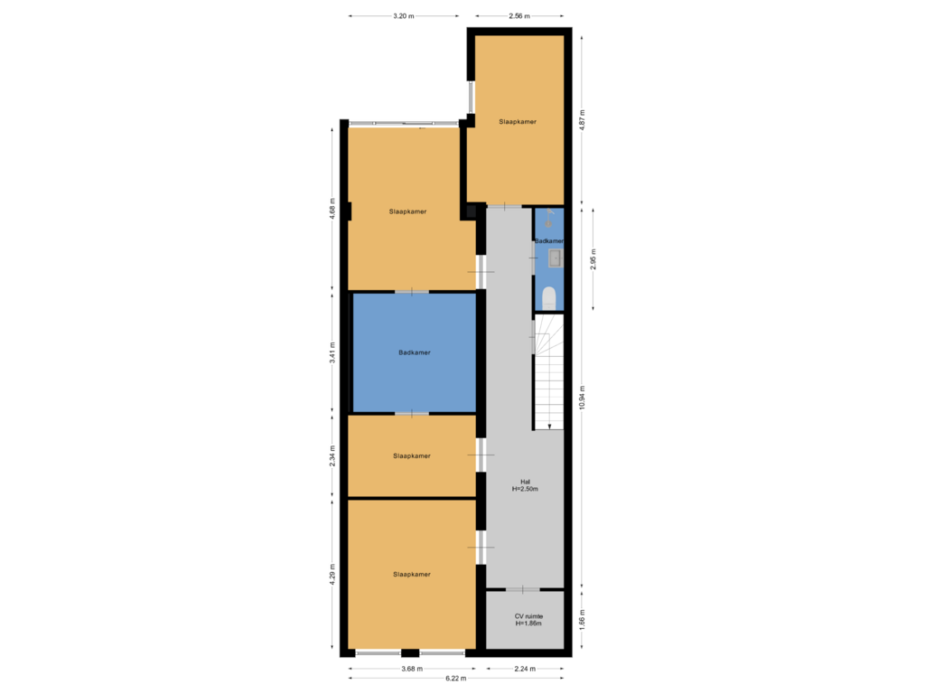 Bekijk plattegrond van Souterrain van Jan Luijkenstraat 23-A