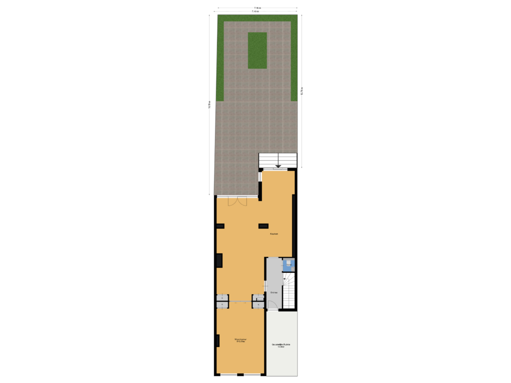 Bekijk plattegrond van Perceel van Jan Luijkenstraat 23-A