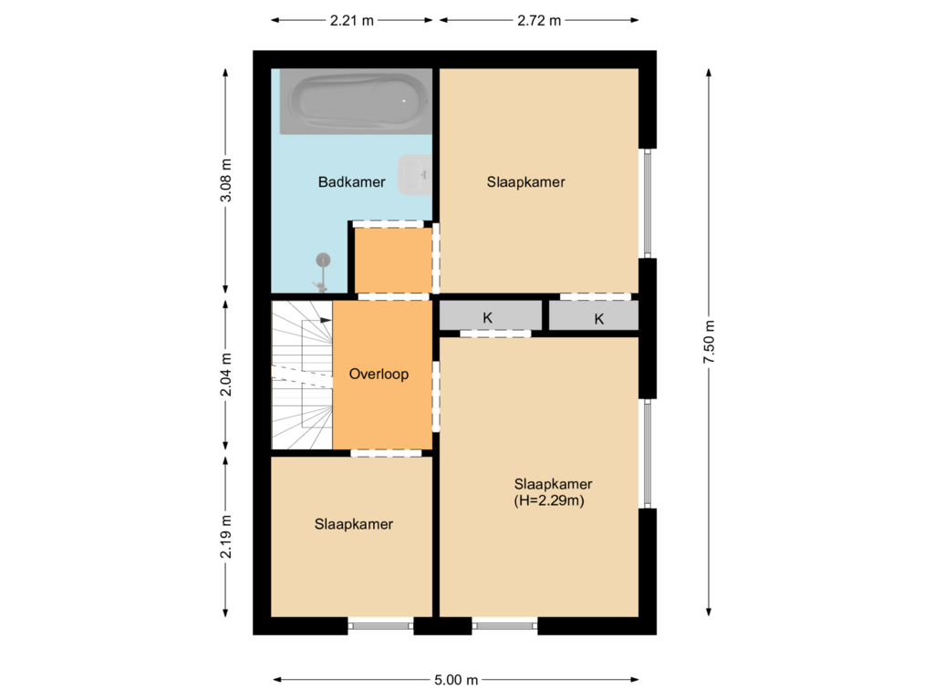 Bekijk plattegrond van Floor 1 van Pieter Noordelooslaan 31