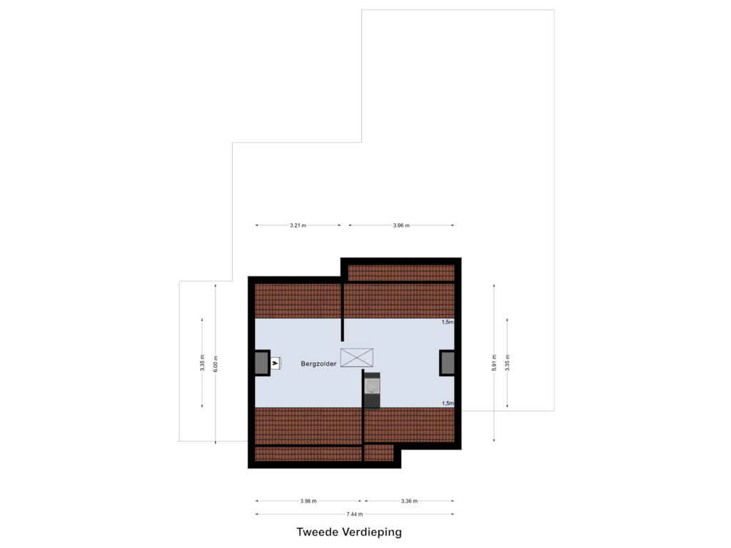 View floorplan of Tweede Verdieping of Schuttecleef 9