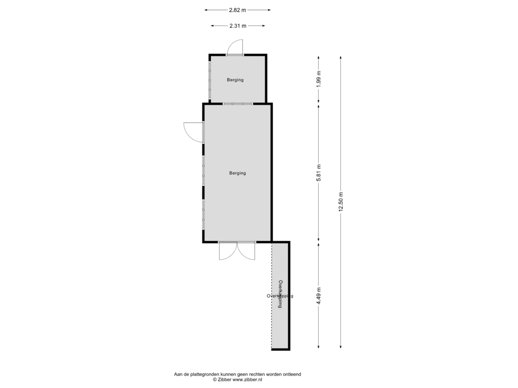 Bekijk plattegrond van Berging van Duinweg 93