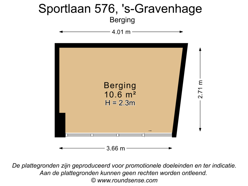 Bekijk plattegrond van Berging van Sportlaan 576