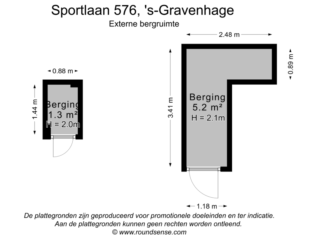 Bekijk plattegrond van Externe bergruimte van Sportlaan 576