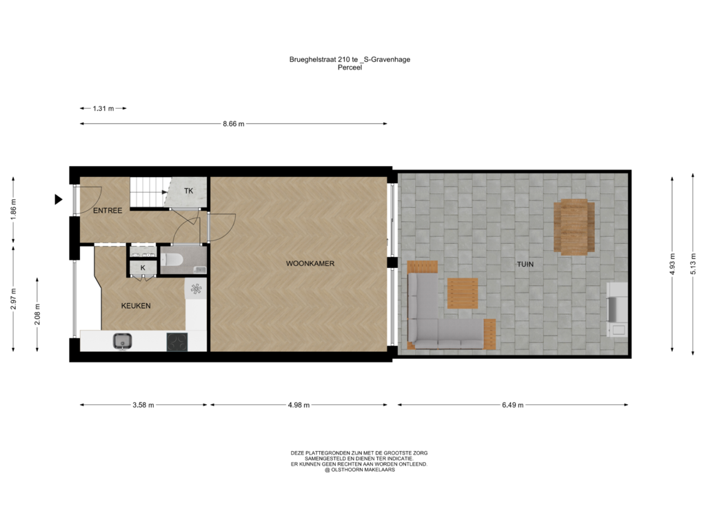 Bekijk plattegrond van Perceel van Brueghelstraat 210