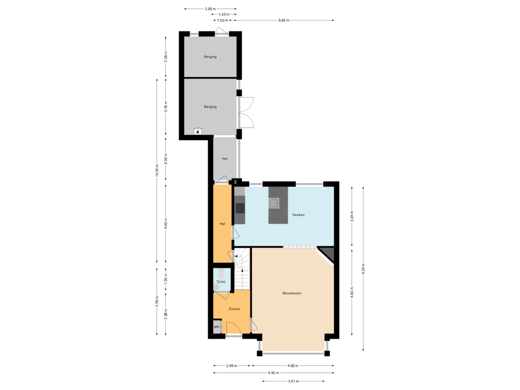 Bekijk plattegrond van Begane grond van Jonkheer de Jongestraat 11