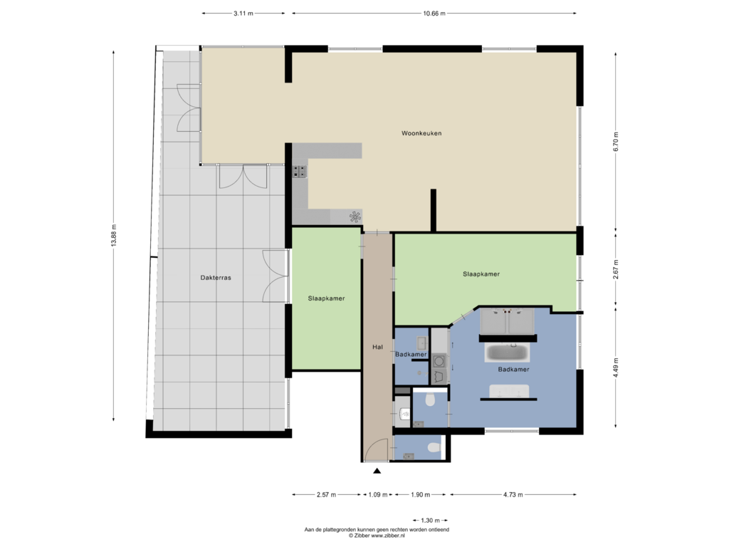 View floorplan of APPARTEMENT of Voorstraat 24-C