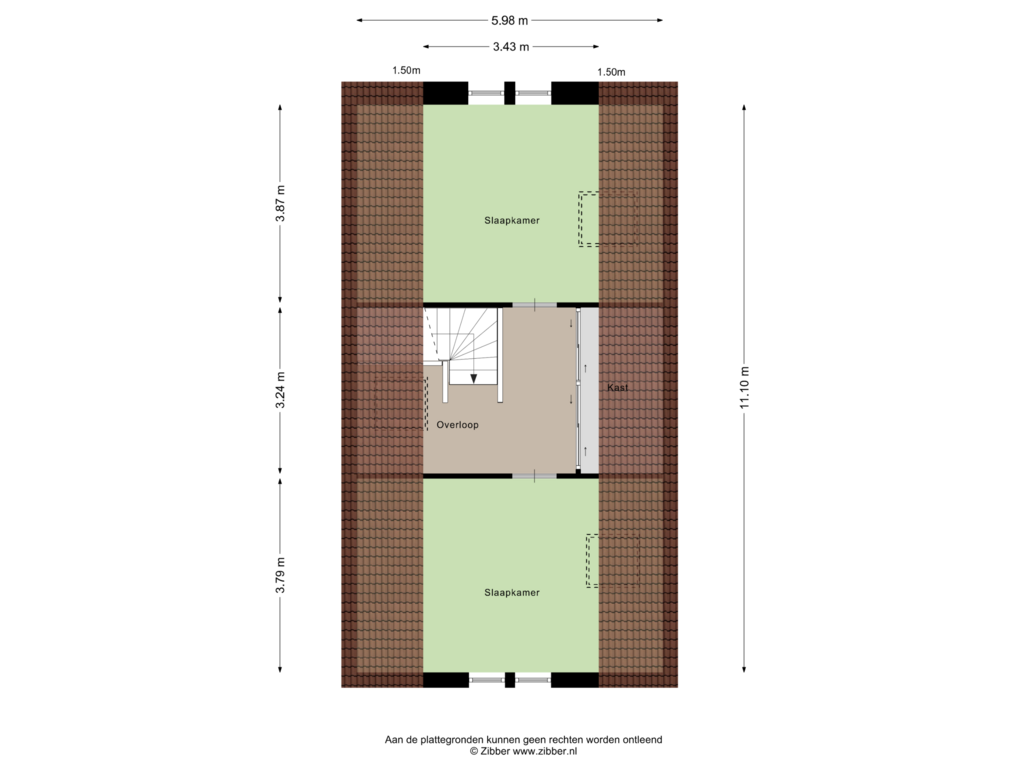 View floorplan of Tweede Verdieping of Dorpstraat 79