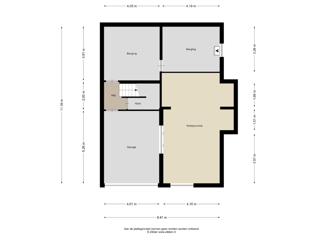 View floorplan of Souterrain of Dorpstraat 79