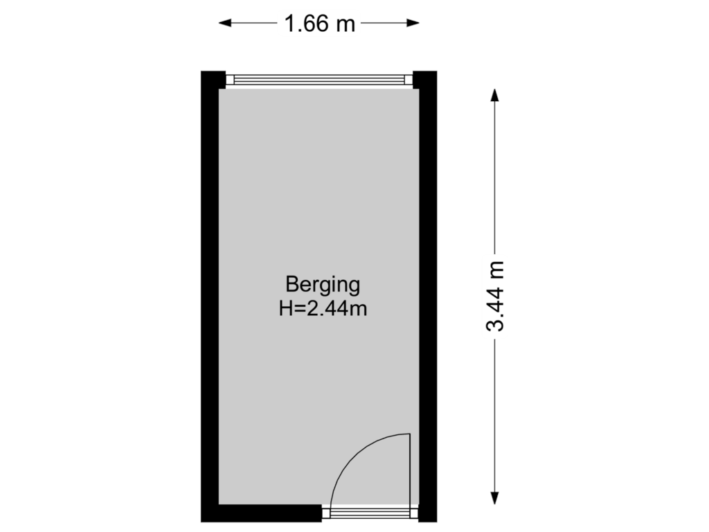 Bekijk plattegrond van Berging van M. Harpertszoon Tromplaan 144