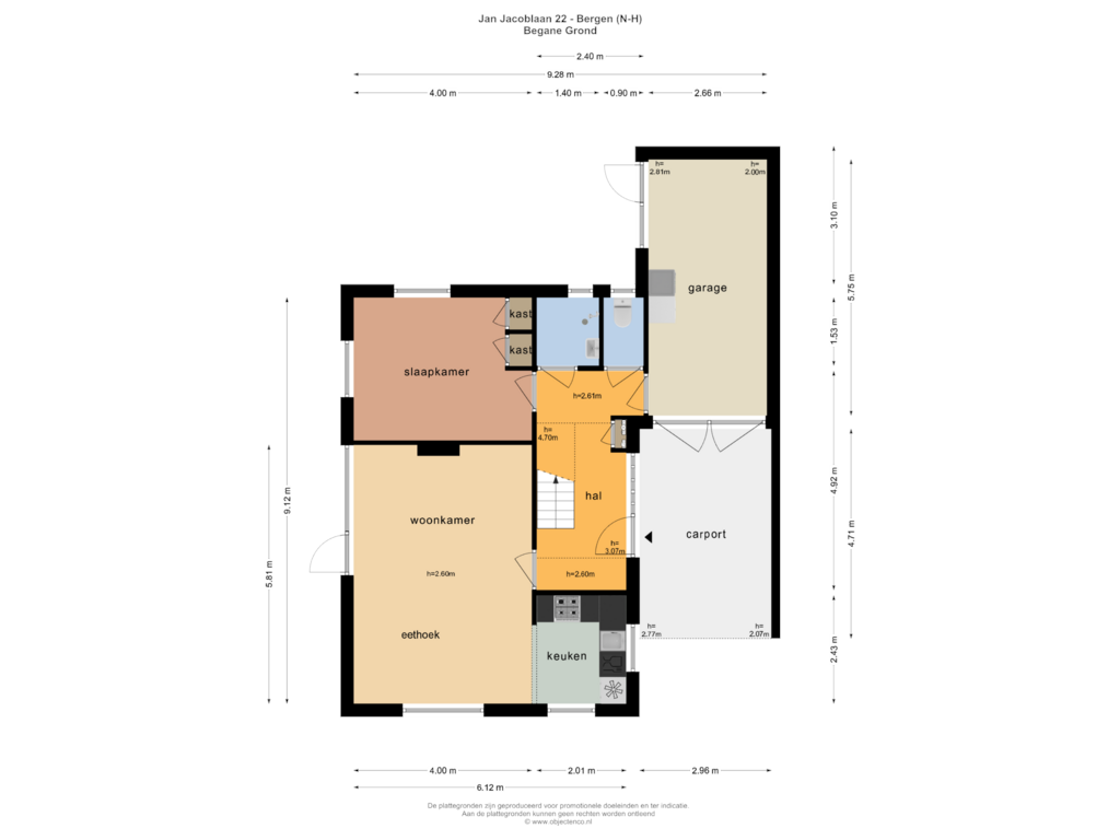 Bekijk plattegrond van BEGANE GROND van Jan Jacoblaan 22