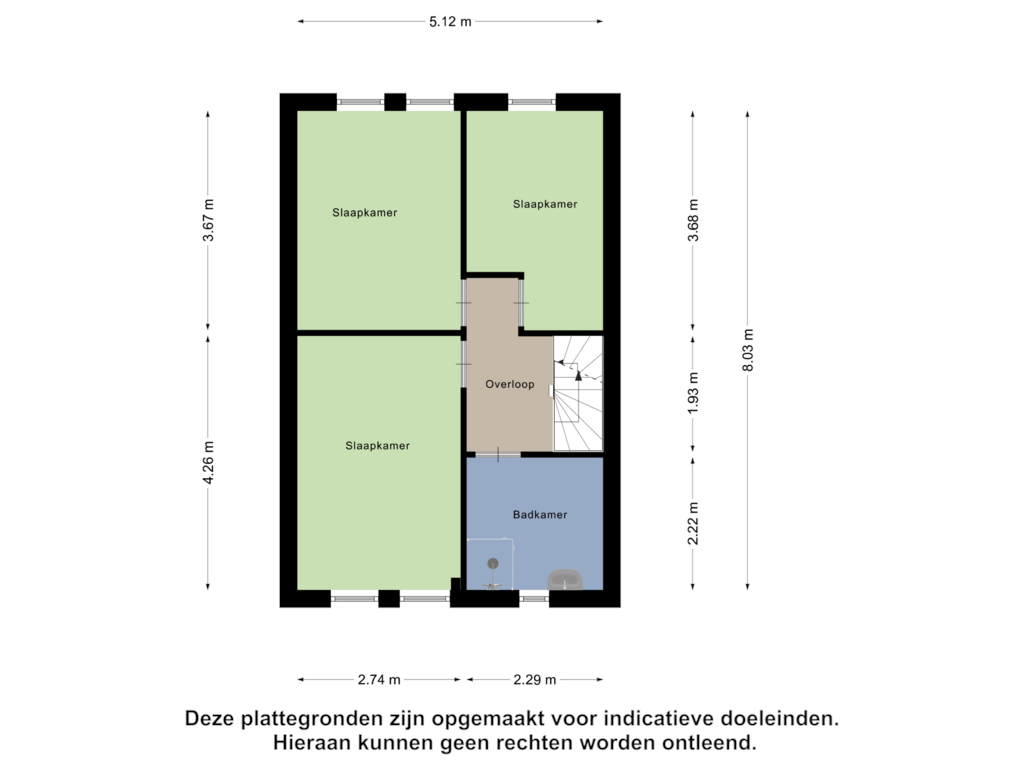 Bekijk plattegrond van Eerste Verdieping van Rijksweg 70