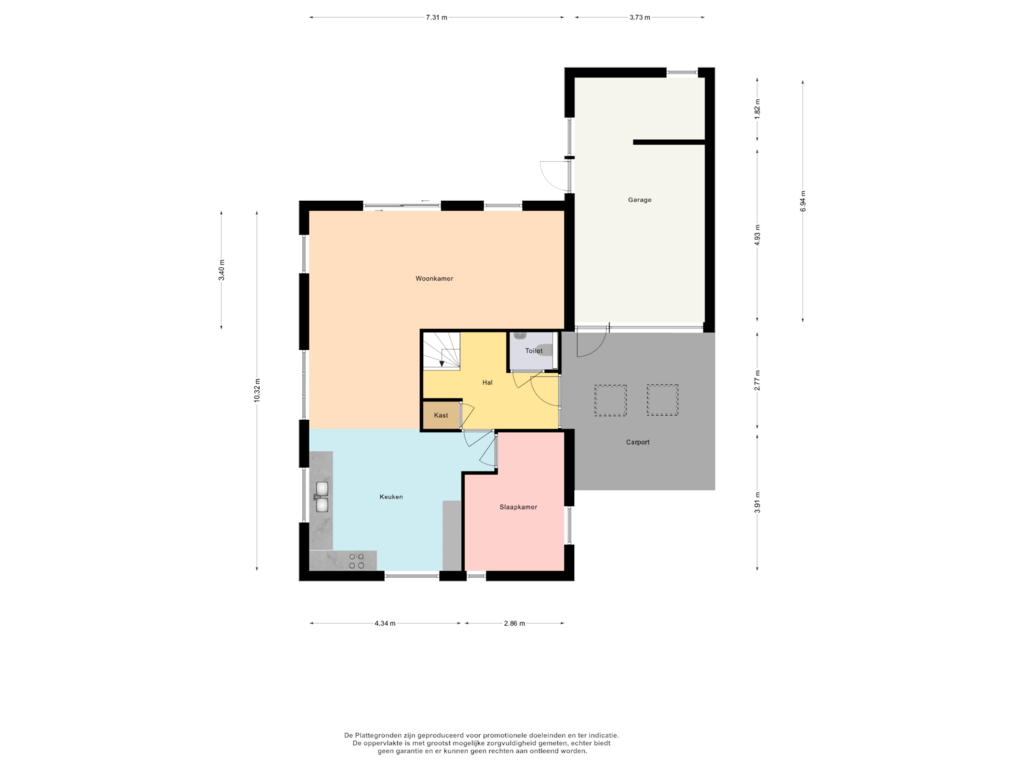 Bekijk plattegrond van Begane grond van Jachtopziener 6