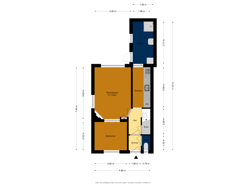 Bekijk plattegrond van Begane grond van Majubastraat 1