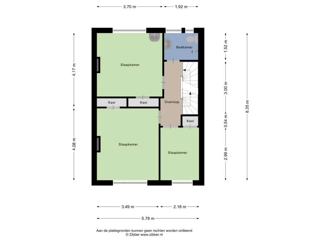 Bekijk plattegrond van Eerste Verdieping van Elisabeth Strouvenlaan 13