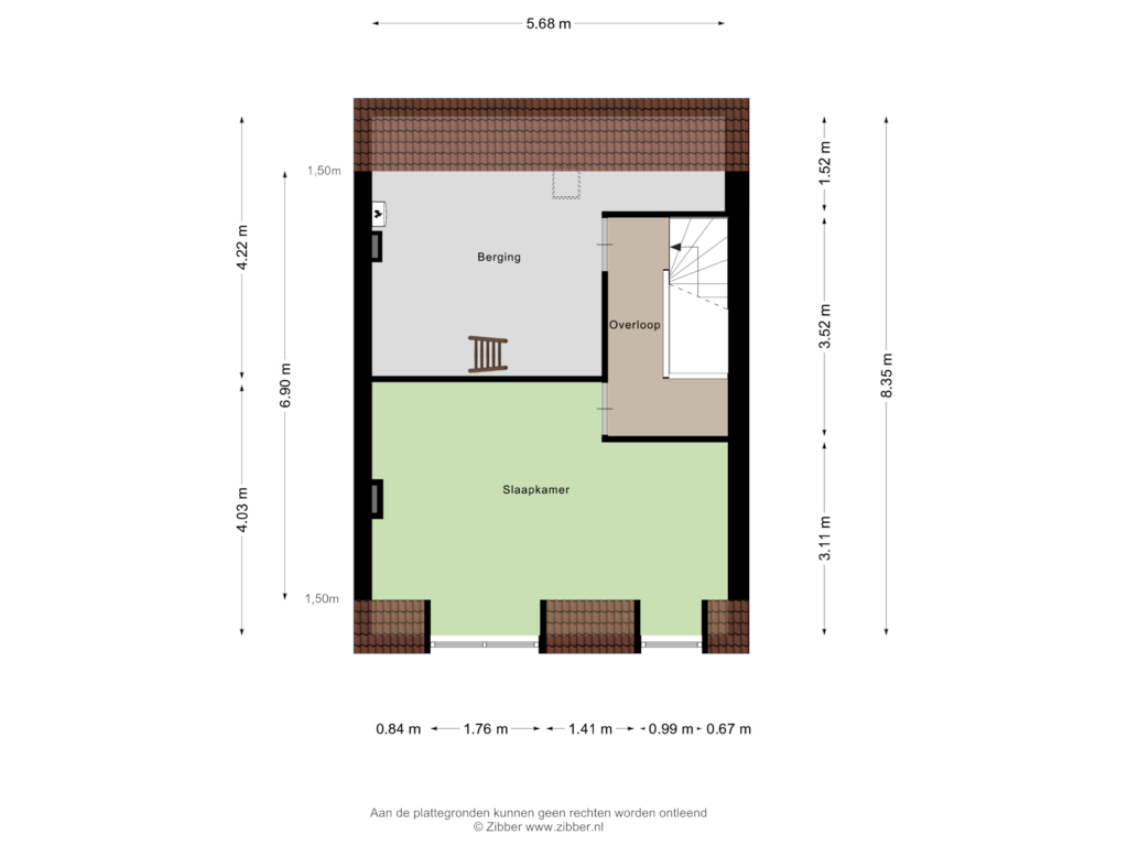 Bekijk plattegrond van Tweede Verdieping van Elisabeth Strouvenlaan 13