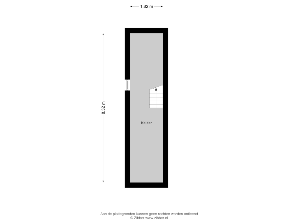 Bekijk plattegrond van Kelder van Elisabeth Strouvenlaan 13