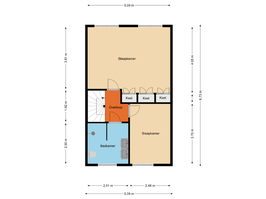 View floorplan of Eerste verdieping of Bouwlust 84