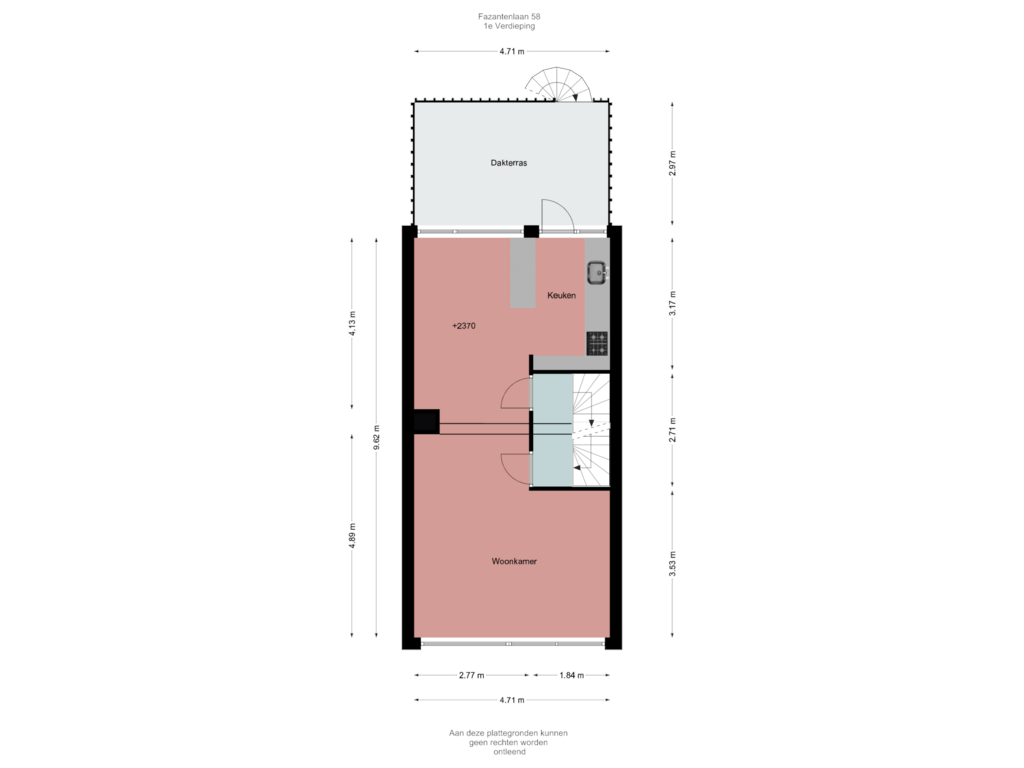 View floorplan of 1e Verdieping of Fazantenlaan 58