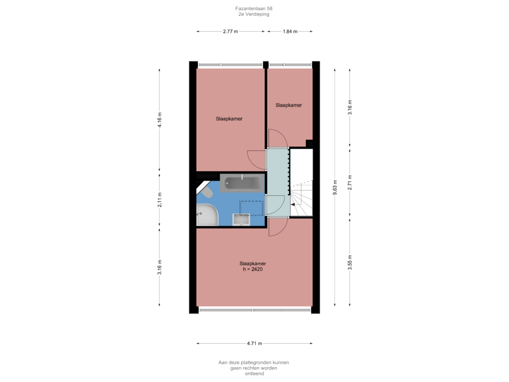 View floorplan of 2e Verdieping of Fazantenlaan 58