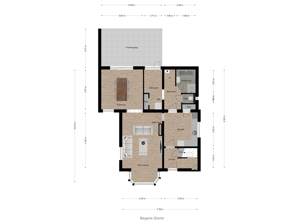 Bekijk plattegrond van Begane Grond van Parallelstraat 36