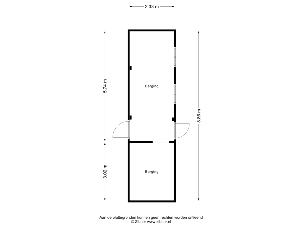 Bekijk plattegrond van Berging van Doctor Schaepmanstraat 19