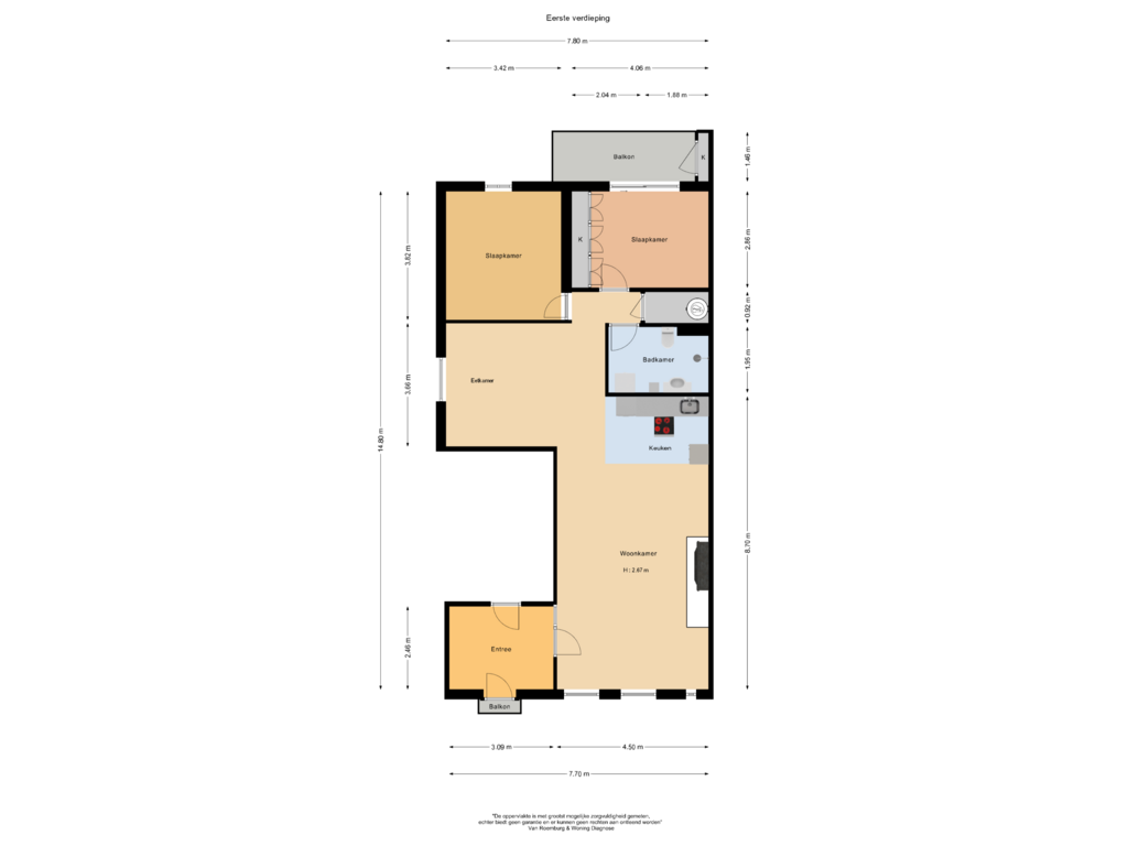 Bekijk plattegrond van Eerste verdieping van Mr. Franckenstraat 84