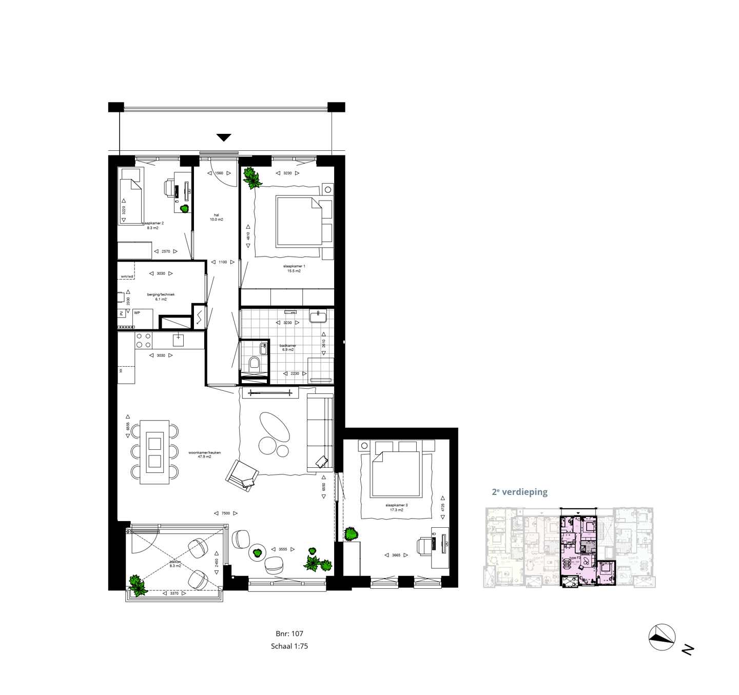 Foto 4 van Tussenappartement (Bouwnr. 107)