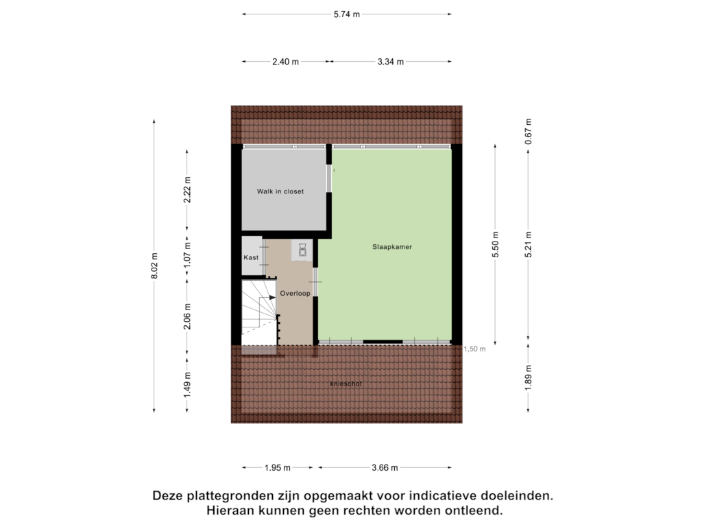 Bekijk plattegrond van Tweede Verdieping van Patrijsstraat 66