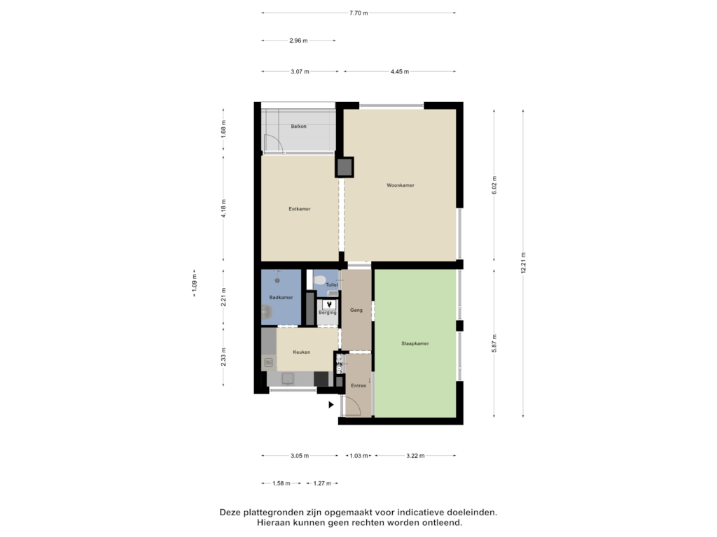 Bekijk plattegrond van Appartement van Goeman Borgesiuslaan 91