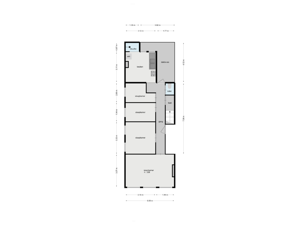 Bekijk plattegrond van First floor van Ginnekenweg 67-A