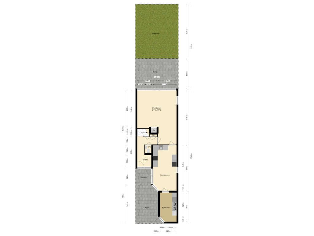 View floorplan of bg met tuinplan of Hooiland 2