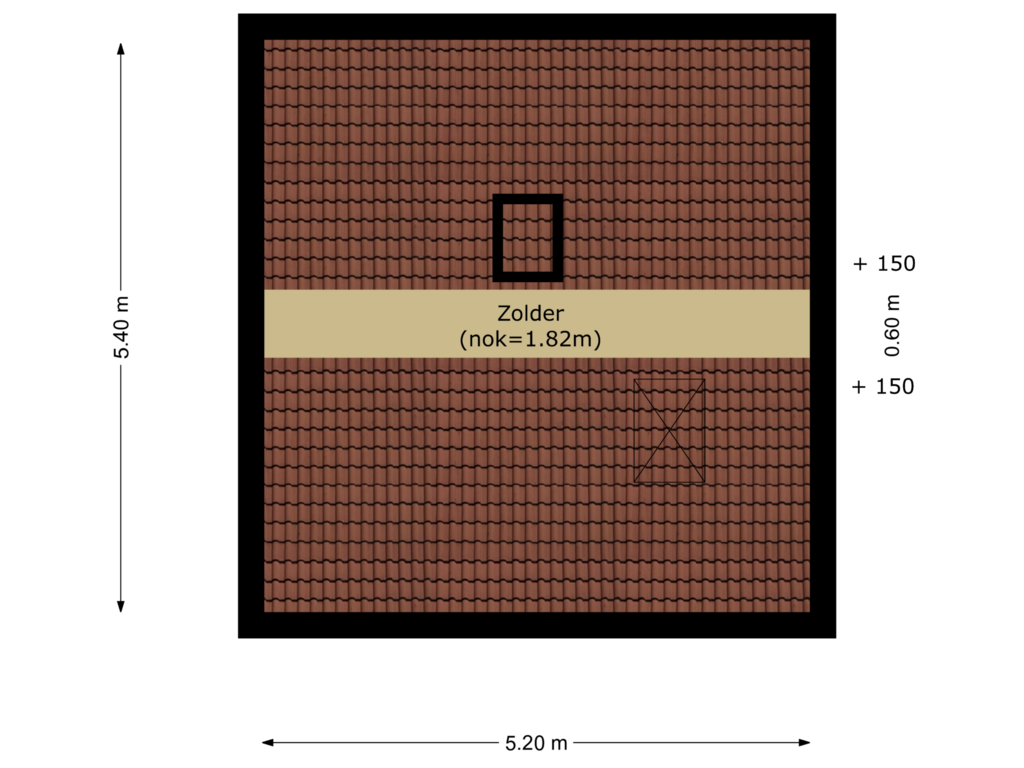 View floorplan of zolder of Hooiland 2