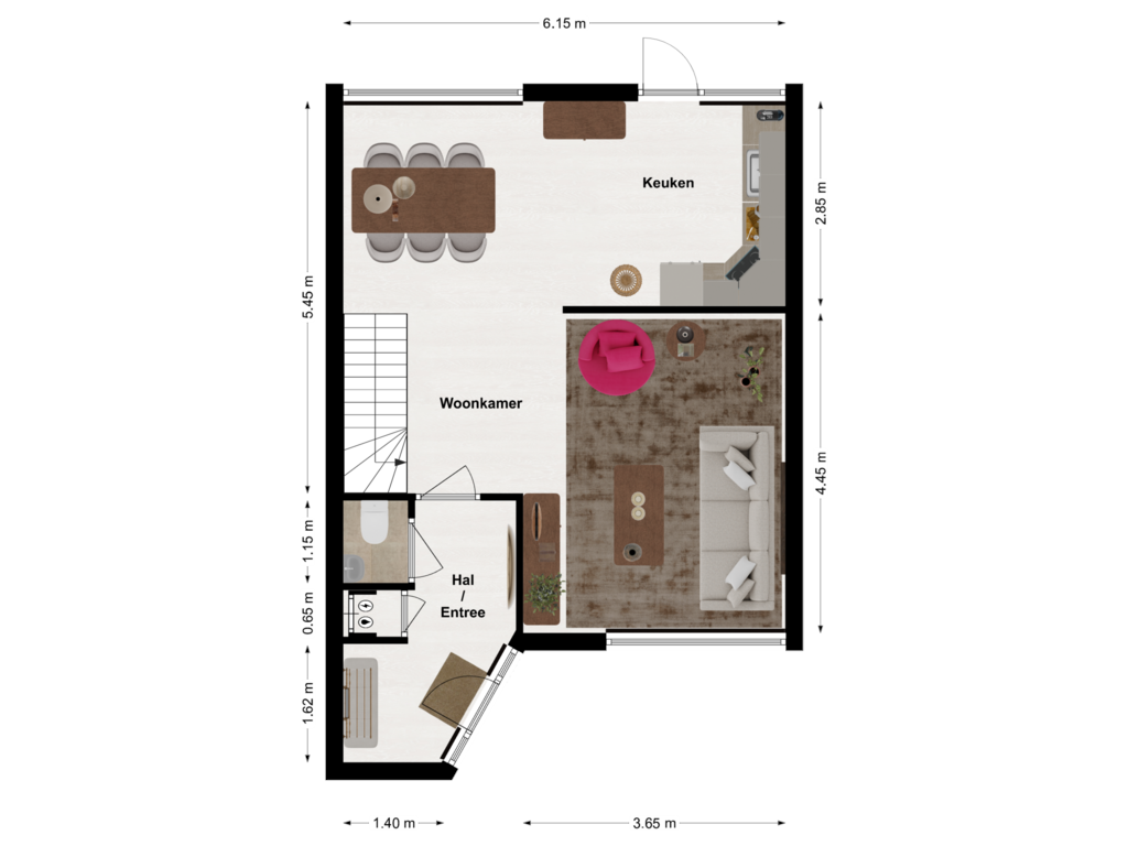 View floorplan of First floor of Baarsplein 3