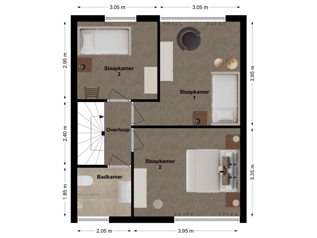 View floorplan of Floor 1 of Baarsplein 3