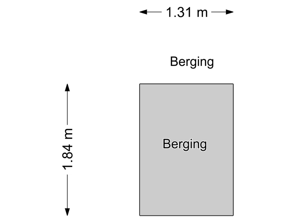 Bekijk plattegrond van Berging van Vlamenburg 105