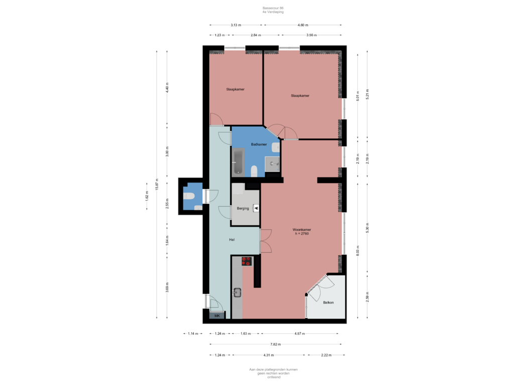 Bekijk plattegrond van 4e Verdieping van Bassecour 86