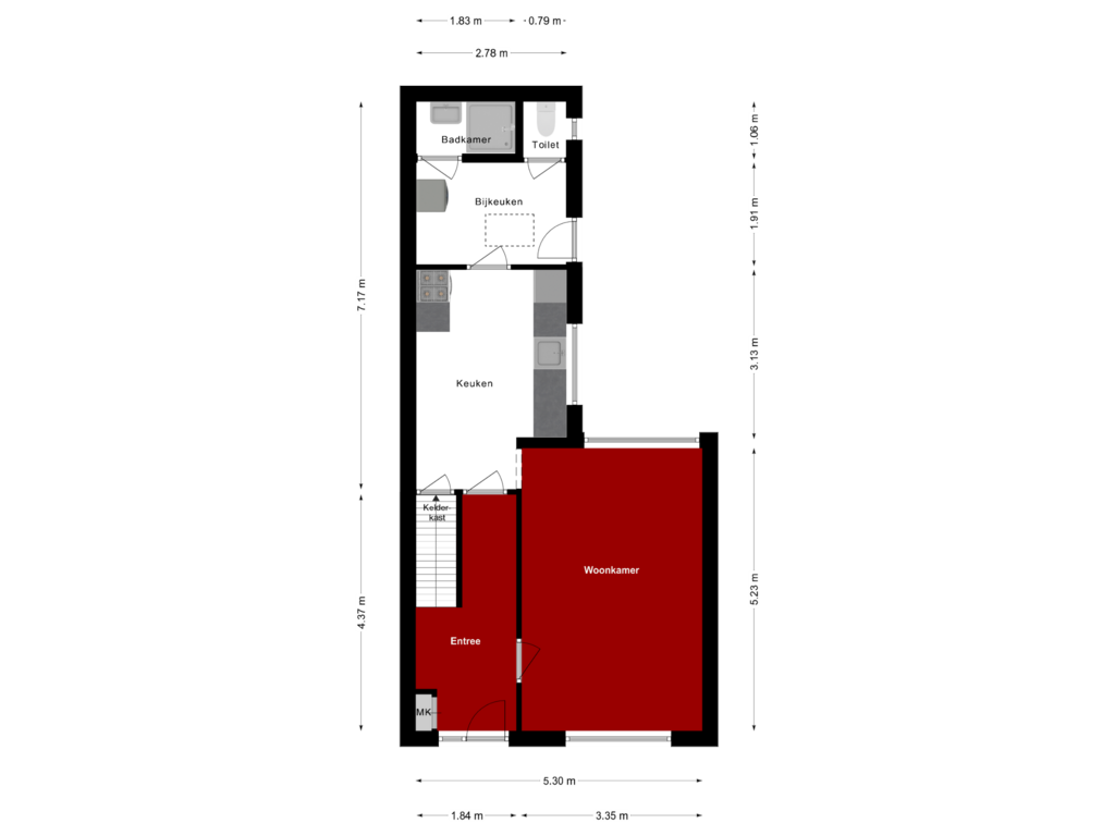 Bekijk plattegrond van Begane Grond van Zr Marie Adolphinestr 14