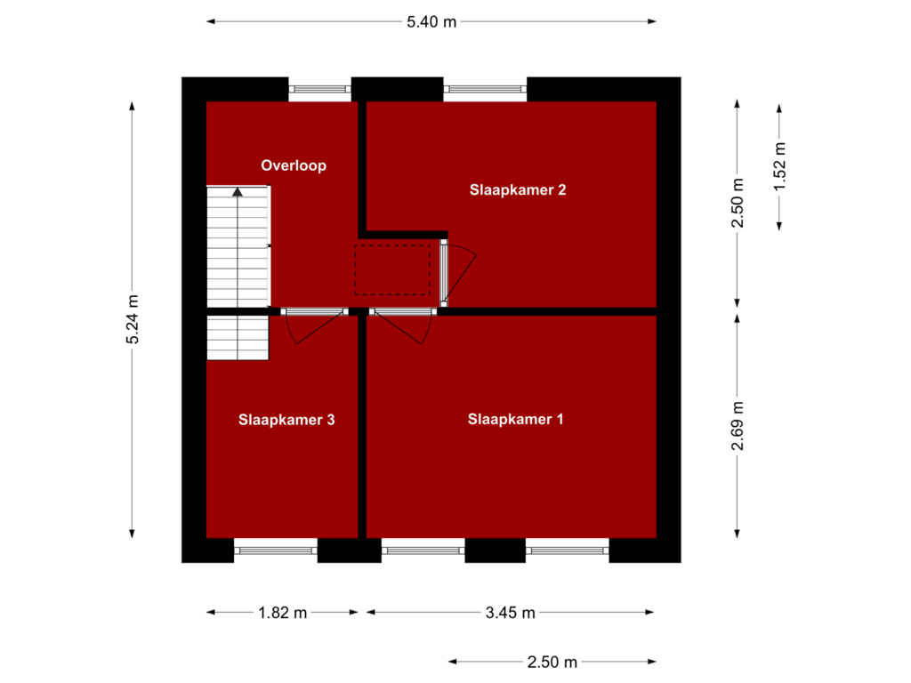 Bekijk plattegrond van Eerste verdieping van Zr Marie Adolphinestr 14