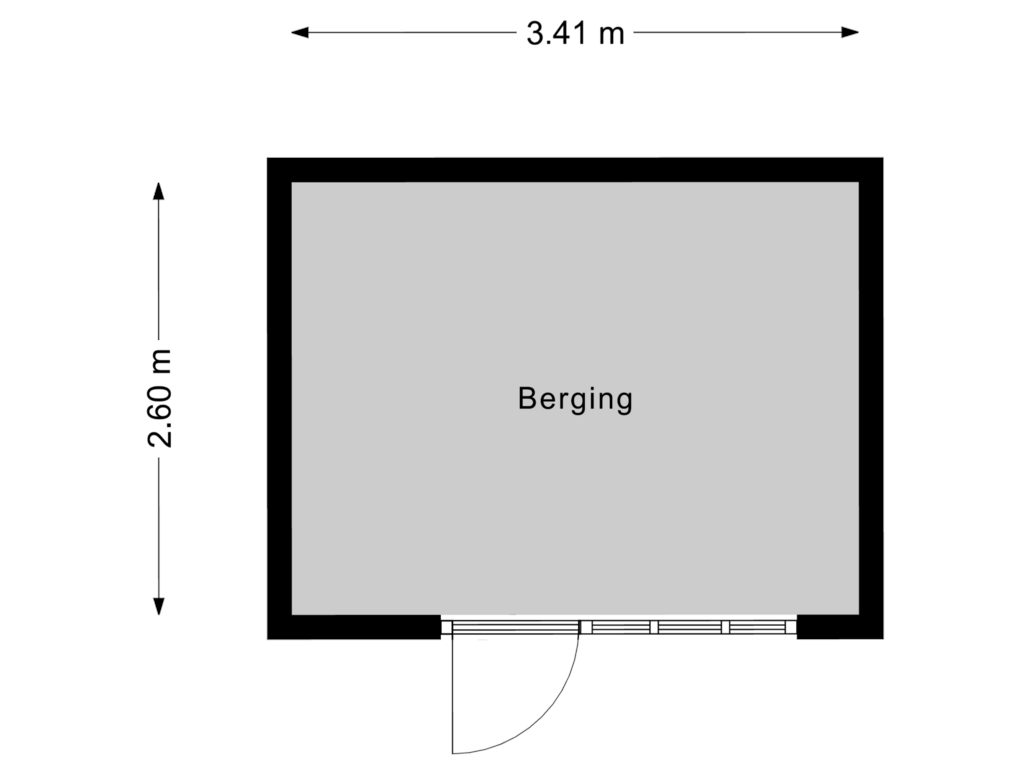 Bekijk plattegrond van Berging van Zr Marie Adolphinestr 14