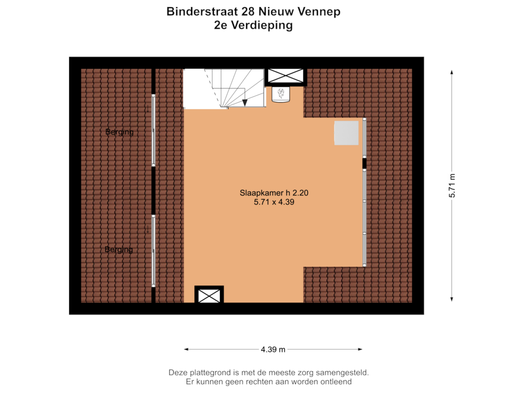 Bekijk plattegrond van 2e Verdieping van Binderstraat 28