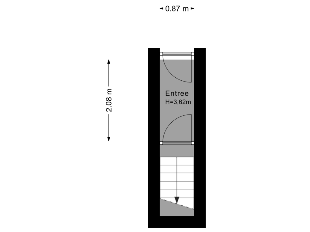 View floorplan of Begane Grond of Kleiweg 105-B