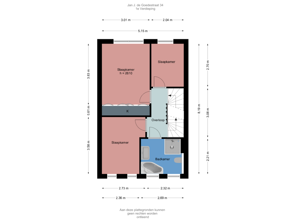 Bekijk plattegrond van 1e Verdieping van Jan J. de Goedestraat 34