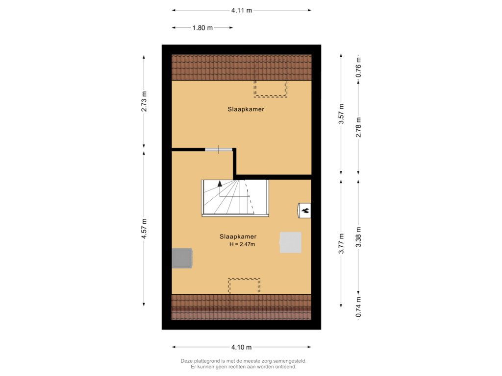 Bekijk plattegrond van Tweede verdieping van Aldendrielpad 6