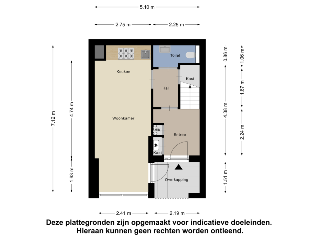 Bekijk plattegrond van Begane Grond van Albardagracht 98